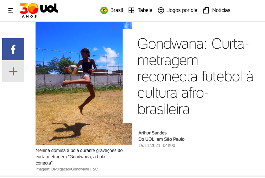 UOL Esporte - reportagem sobre o documentário