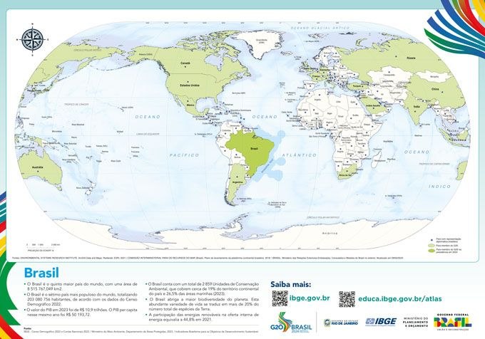 Mapa-múndi atual